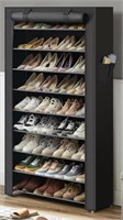 10-Tier Shoe Rack, 34.6 x 11 x 63