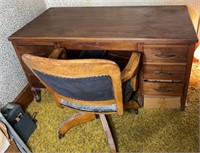 Wooden Desk with Chair