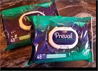 2 packs of Prevail® Unscented Washcloths.

2