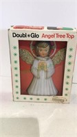 Vintage Doubl glo angel tree topper in original