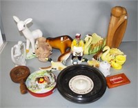Collection various ceramic animal figures