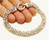 8" LIRM Italy 925 Silver Byzantine Bracelet 16.6g