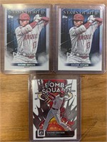 Lot of 3 2022 Shohei Ohtani MLB cards