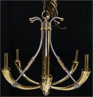 NULCO MODERN TWO-TONE METAL CHANDELIER