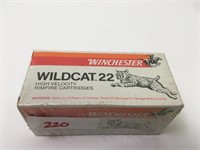 Sealed Box of 500 Winchester Wildcat .22 Rounds