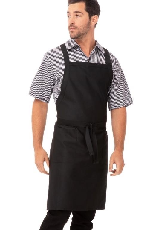 Chef Works Unisex Cross-back Bib Kitchen-aprons, B