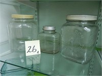 Monarch Finer Foods Glass Cookie Jar w/ Lid,