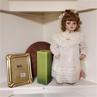 Doll by Paradise Galleries, Lidded basket