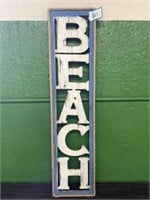 Wooden BEACH Sign