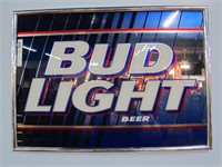 BUDLIGHT BEER 1996 BAR BACK MIRROR 25 X 18 IN