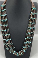 Handmade Navajo Turquoise 7 strand necklace
