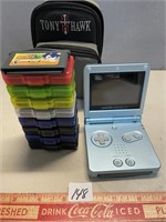 GAMEBOY SP WITH 9 GAMES