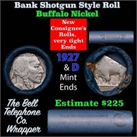 Buffalo Nickel Shotgun Roll in Old Bank Style 'Bel