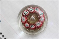 Vintage Murano Labeled Millifiori Paperweight