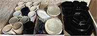 Black Dish Set, Cups, Bowls