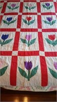 Tulip Hand Stitched Quilt