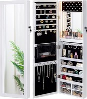 LUXFURNI Mirror Jewelry Cabinet