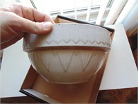 Glazed White Stoneware Bowl