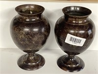 2 Metal Urns/Vases