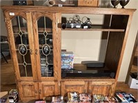 Wooden Entertainment Center, contents not included