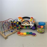 Toy Lot 12- Bead Roller Coaster, Zebra Activity