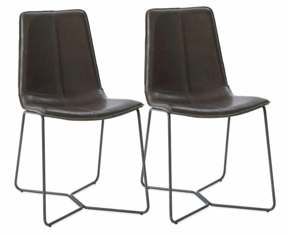 SLOPE DINING CHAIR - HALO LEATHER - SET OF 2