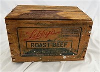 Small Vintage Libby's Roast Beef Wood Box
