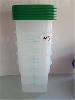 3.5 qt. food bins, lids