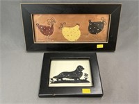 (2) Pieces of Contemporary Framed Folk Art