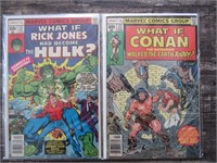 1978-79 WHAT IF #12-13 Hulk & Conan Comic Books