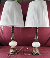 Set of vintage lamps 33" tall