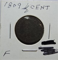1809 Half cent F