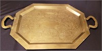 Etched brass tray
