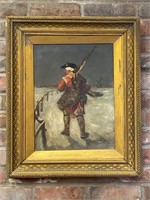Framed Revolutionary War Soldier Picture