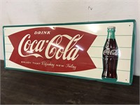 AWESOME COCA COLA FISH TAIL SIGN