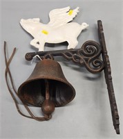 Cast Iron Bell & Flying Pig