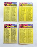 Set of 4 1973 Topps Unmarked Checklists 1-528