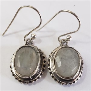 $180 Silver Moonstone Earrings