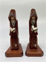 Pair of Praying Monk Bookends