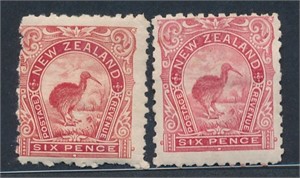 NEW ZEALAND #93 & #93a MINT AVE-FINE HR