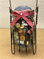 Vintage Jar with Buttons