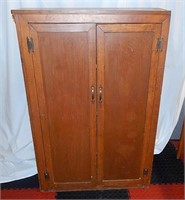 Vintage Wood Cabinet Pantry 48" H x 32"W x 8.5" D
