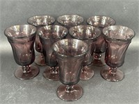 Set of 8 Fostoria Footed Glass Glasses