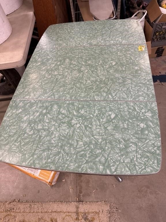 Antique chrome drop leaf kitchen table. This was