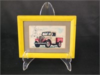 FRAMED & MATTED 1950 DATSUN PICK UP TRUCK PRINT...