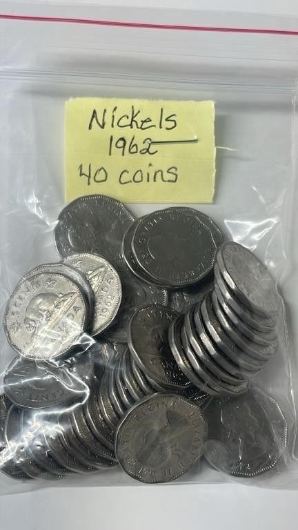 40 1962 Canadian Nickels