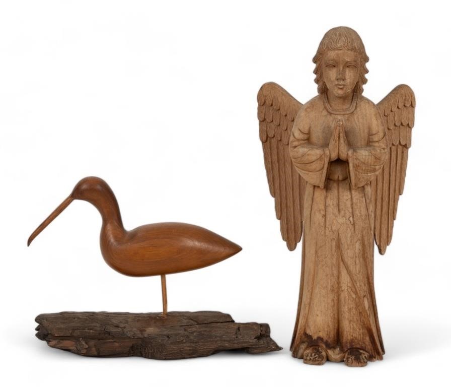 Wood Carvings - Angel & Shorebird