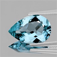 Natural SANTA MARIA BLUE AQUAMARINE 9x6 MM - FL