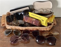 Assorted glasses and sunglasses