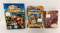 (2) NEW Harry Potter card games, (1) PC game